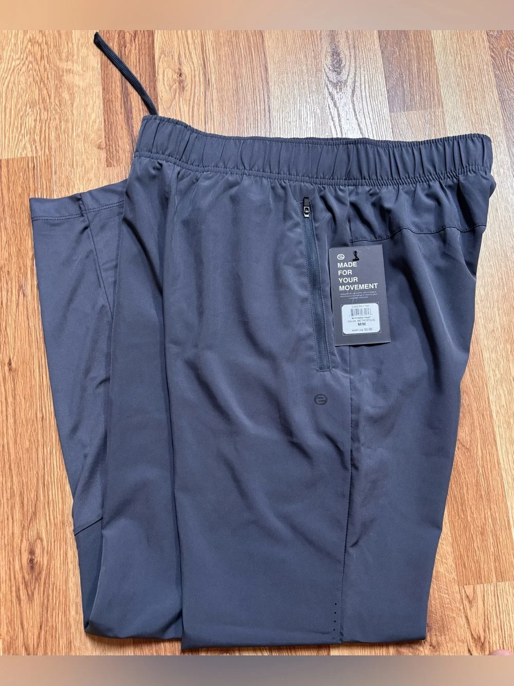 Etonic Grey Lightweight Men’s Hybrid Pant Zipper Pockets Size Medium